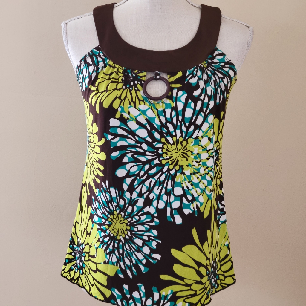 Iz Byer Floral Blouse Size Small